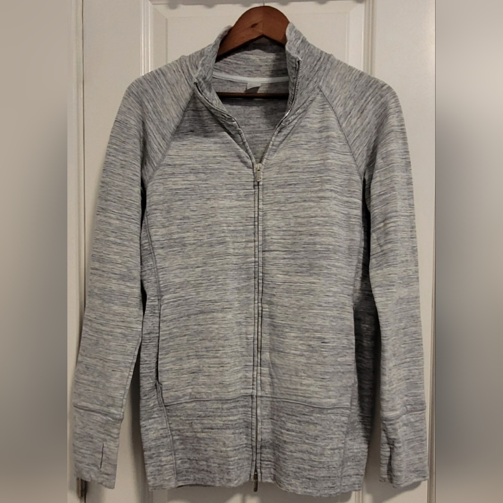Gapfit Heathered-Gray Zip-Up Jacket